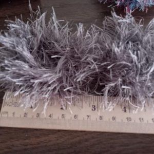 Fun fur elastic cuffs gray